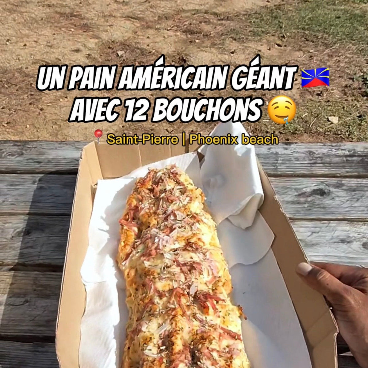 Un américain géant avec 12 bouchons