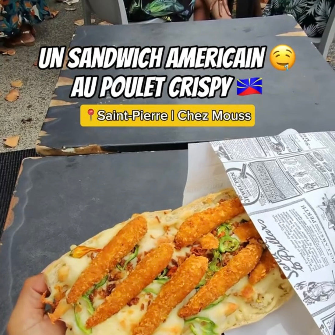 Un américain au poulet crispy
