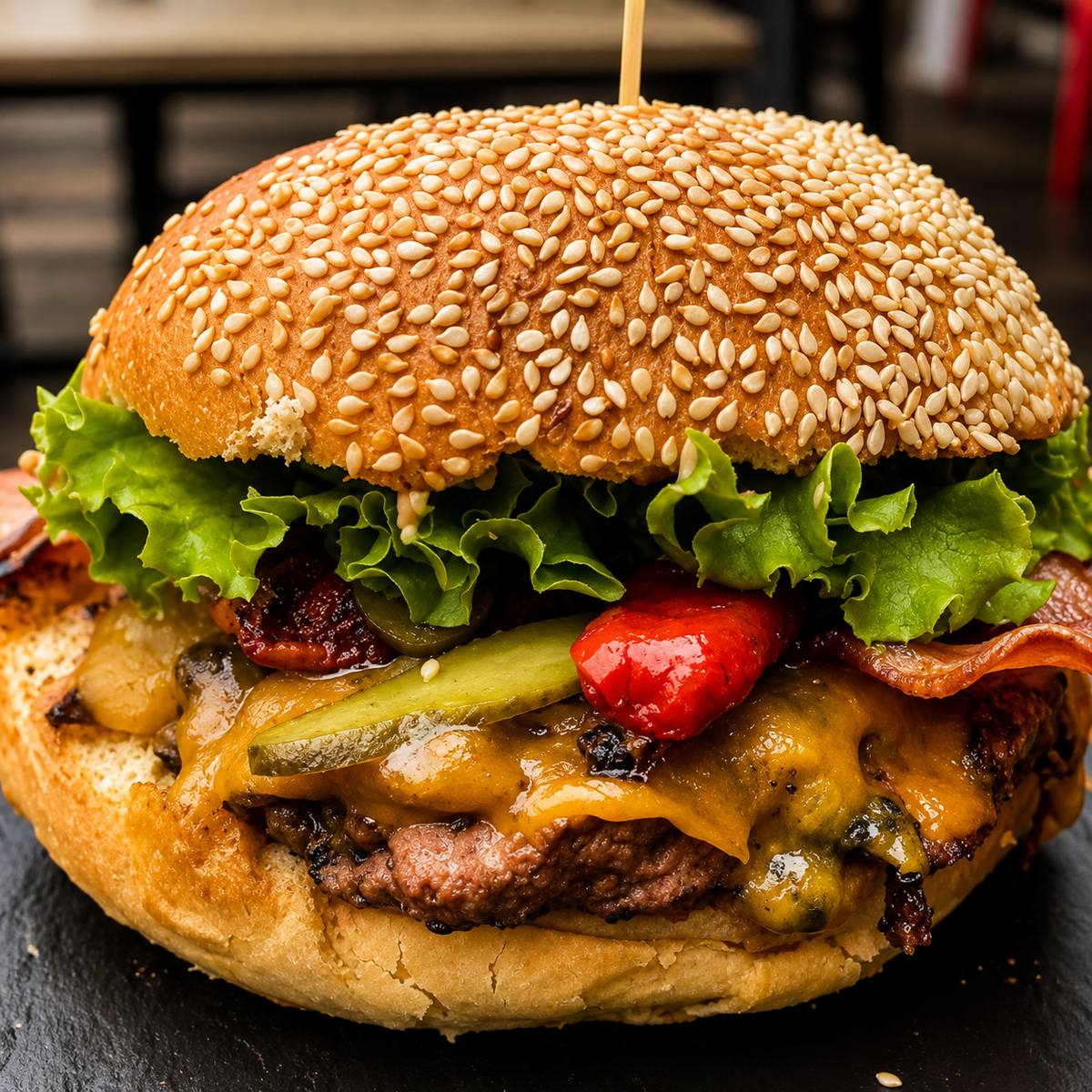 Burger généreux de Tangor Burgers Saint-Leu